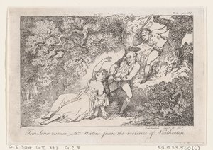 Tom Jones Redt Mevrouw Waters van het Geweld van Northerton, uit De Geschiedenis van Tom Jones, 1792 door Thomas Rowlandson
