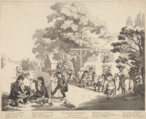Verhalen van begrafenisondernemers door Thomas Rowlandson