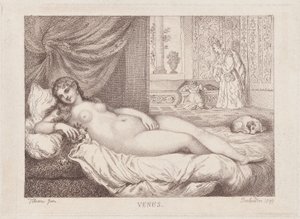 Venus van Urbino, 1799 door Thomas Rowlandson