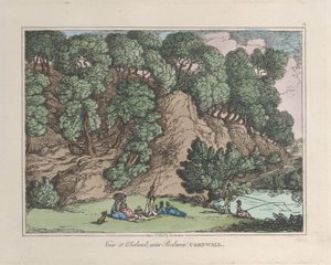 Uitzicht op Blisland, nabij Bodmin, Cornwall, uit Schetsen uit de Natuur