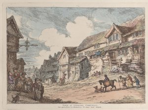 Uitzicht op Liskard, Cornwall, uit Zichten in Cornwall, 12 april 1812 door Thomas Rowlandson