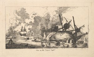 Uitzicht op de Franse kust, 1787 door Thomas Rowlandson