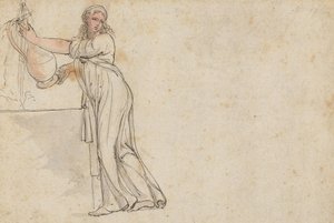 Vrouw bij een bron door Thomas Rowlandson