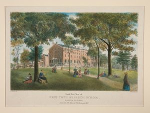 West-Town Boarding School (zuidwest uitzicht), Chester County, Penn.