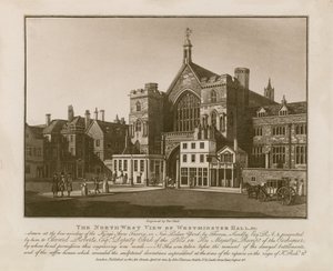 Het noordwestelijke uitzicht van Westminster Hall door Thomas Sandby