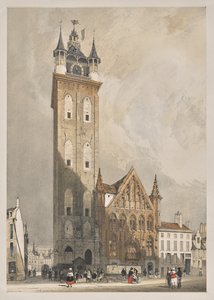 Pittoreske architectuur in Parijs, Gent, Antwerpen, Rouen: Belfort, Gent, België door Thomas Shotter Boys