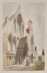 Pittoreske Architectuur in Parijs, Gent, Antwerpen, Rouen: Hospice des Vieillards, Gent, België door Thomas Shotter Boys