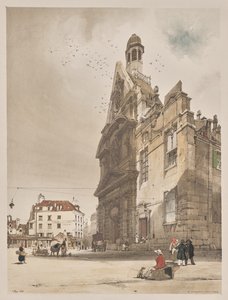 Pittoreske architectuur in Parijs, Gent, Antwerpen, Rouen: St. Etienne du Mont, Parijs