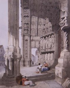 Zuidportaal van de Kathedraal van Chartres, illustratie uit 