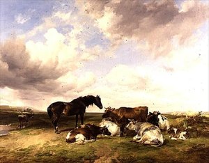 Zomerbuien door Thomas Sidney Cooper