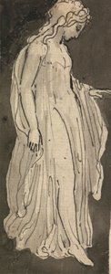 Meisje, volledige lengte, naar rechts gericht door Thomas Stothard