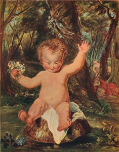 Puck, naar een aquareltekening van Stoddart, naar Reynolds, 1789, 1903 door Thomas Stothard