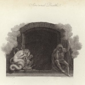 Zonde en dood door Thomas Stothard