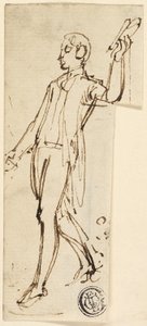 Schets van Staande Man met Opgeheven Arm door Thomas Stothard