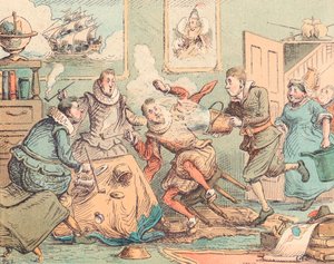 Sir Walter Raleighs pijp gedoofd door Thomas Strong Seccombe