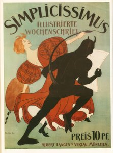 "Simplicissimus" / Thomas Theodor Heine / Kleurenlithografie, 1919