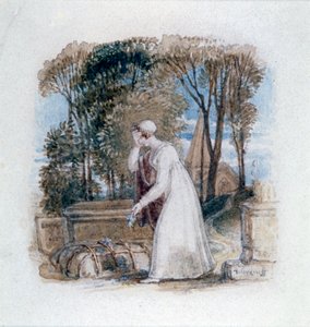 Constantia bij het graf van Theodosius, 19e eeuw