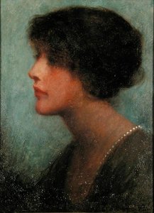 Portret van een dame door Thomas W. Derring