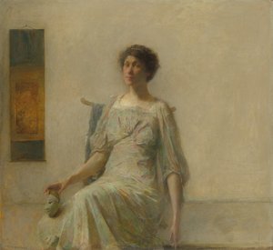 Dame met een Masker, 1911 door Thomas Wilmer Dewing