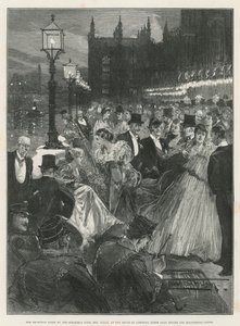 De receptie gegeven door de vrouw van de Spreker, mevrouw Gully, in het Lagerhuis