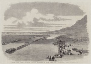 Review van de troepen en vrijwilligers van Hare Majesteit in Kaapstad door Prins Alfred