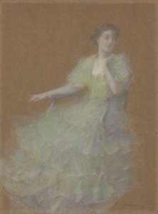 Groen en Goud, ca. 1923-1926 door Thomas Wilmer Dewing