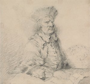 Rembrandt in een Bontmuts door Thomas Worlidge