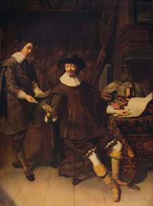 Constantijn Huygens en zijn klerk, 1627, ca. 1915 door Thomas de Keyser
