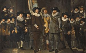 Officieren en andere schutters van het IIIe district van Amsterdam, onder bevel van kapitein Allaert Cloeck en luitenant Lucas Jacobsz Rotgans