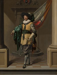 Portret van Loef Vredericx als een Vaandrig