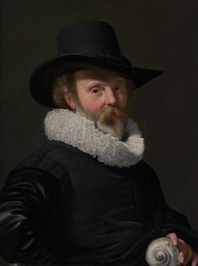 Portret van een Man met een Schelp door Thomas de Keyser