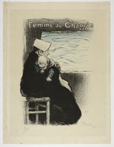 Vrouw van verdriet door Théophile Alexandre Pierre Steinlen