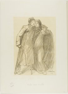 De gewonden helpen door Théophile Alexandre Pierre Steinlen