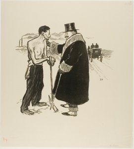 Omlaag door Théophile Alexandre Pierre Steinlen