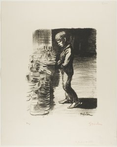 Over laarzen door Théophile Alexandre Pierre Steinlen