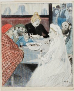De Bruid door Théophile Alexandre Pierre Steinlen