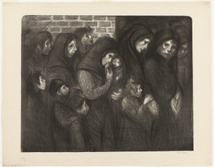 De weduwen van Courrières door Théophile Alexandre Pierre Steinlen