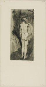 Staande vrouw door Théophile Alexandre Pierre Steinlen