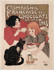 Compagnie Française des Chocolate et des Thés door Théophile Alexandre Steinlen