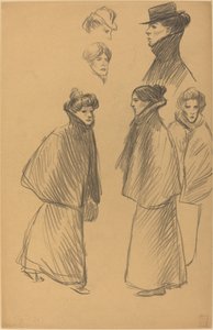 Figurenstudies door Théophile Alexandre Steinlen