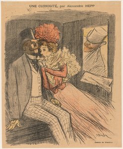 Gil Blas Illustré: Une Curiosité, door Alexandre Hepp, 1897 door Théophile Alexandre Steinlen