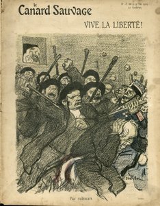 Illustratie door Steinlen (1859-1923) voor de omslag van De Wilde Eend door Théophile Alexandre Steinlen