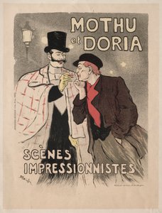 Mothu et Doria - Scènes impressionistes door Théophile Alexandre Steinlen