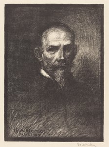 Zelfportret (Steinlen van voren, hoofd recht)