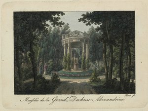 Het monument voor Groothertogin Alexandra Pavlovna in Pavlovsk door Thurner