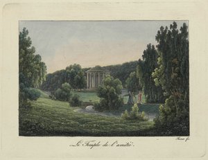 Uitzicht op de Vriendschapstempel in Pavlovsk, 1810s