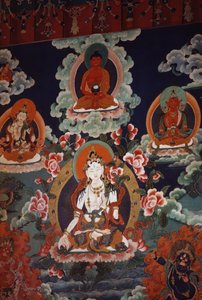 Muurschilderingen die godheden afbeelden, Potala Paleis door Tibetan School