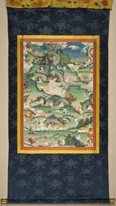 Een scène uit het leven van Milarepa Thangka door Tibetan culture