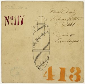 Ontwerp voor Varen en Madeliefje Parfumfles Nr. 2661 door Tiffany and Company