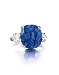 Ring (saffier, diamanten & platina)